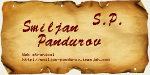 Smiljan Pandurov vizit kartica